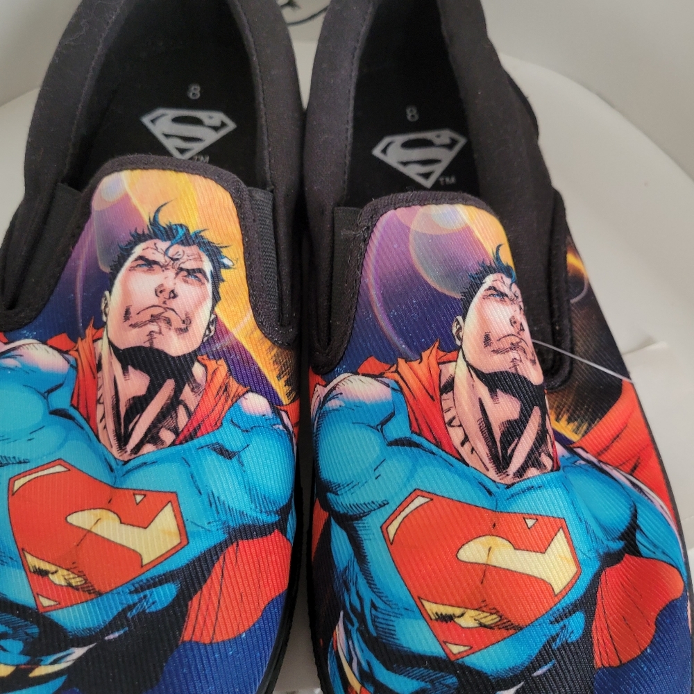 Superman Men's Canvas Slip On Shoes